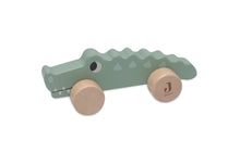 Load image into Gallery viewer, Wooden Crocodile on Wheels Jungle Jambo