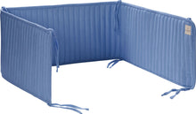 Load image into Gallery viewer, Bumper Crib Quilted Muslin Blue