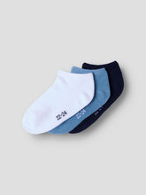 Load image into Gallery viewer, Sock Footie 3 pc Blue