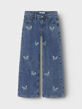 Load image into Gallery viewer, Jeans Wide Denim Butterfly