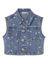 Load image into Gallery viewer, Jeans Waistcoat Hearts