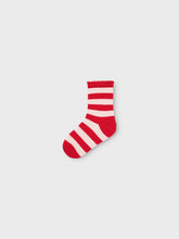 Load image into Gallery viewer, Sock Strawberries Stripes & Bows, 3 pc
