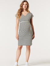 Load image into Gallery viewer, Maternity Dress Nursing Stripes