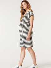 Load image into Gallery viewer, Maternity Dress Nursing Stripes