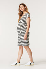 Load image into Gallery viewer, Maternity Dress Nursing Stripes