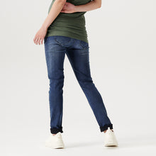 Load image into Gallery viewer, Maternity Jeans Skinny Over the Belly Blue Denim