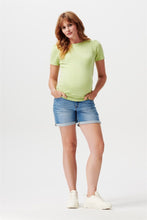 Load image into Gallery viewer, Maternity Jeans Short Over the Belly