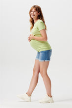 Load image into Gallery viewer, Maternity Jeans Short Over the Belly