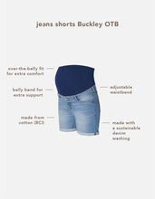 Load image into Gallery viewer, Maternity Jeans Short Over the Belly