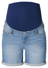 Load image into Gallery viewer, Maternity Jeans Short Over the Belly