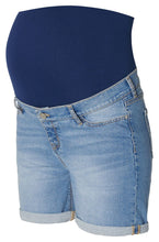 Load image into Gallery viewer, Maternity Jeans Short Over the Belly