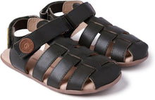 Load image into Gallery viewer, Barefoot Sandal Leather Crab Kaki & Marino