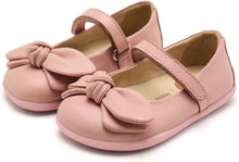 Load image into Gallery viewer, Barefoot Ballerina Mary Jane Bow Pink & White