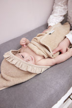 Load image into Gallery viewer, Hooded Towel Terry Ruffle Sand
