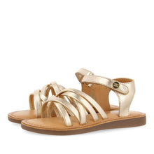 Load image into Gallery viewer, Sandals metallic Gold Straps
