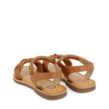 Load image into Gallery viewer, Sandal Braided Tan & Pink