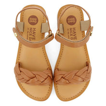 Load image into Gallery viewer, Sandal Braided Tan & Pink