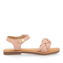 Load image into Gallery viewer, Sandal Braided Tan & Pink