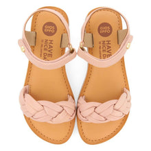 Load image into Gallery viewer, Sandal Braided Tan & Pink