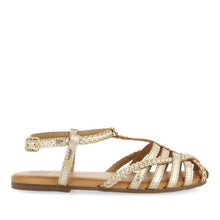 Load image into Gallery viewer, Sandals Leather Multi Braided Strap Gold