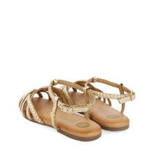 Load image into Gallery viewer, Sandals Leather Multi Braided Strap Gold