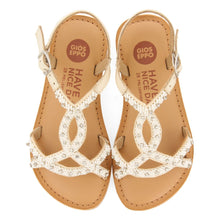 Load image into Gallery viewer, Sandals Beads & Rhinestones White