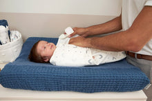 Load image into Gallery viewer, Wrapper Swaddle Moon Indigo (0-3 months)