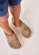 Load image into Gallery viewer, Barefoot Boat Shoes Sand & Navy