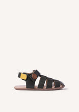 Load image into Gallery viewer, Barefoot Sandal Leather Crab Kaki & Marino