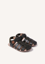 Load image into Gallery viewer, Barefoot Sandal Leather Crab Kaki & Marino