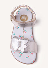 Load image into Gallery viewer, Barefoot Sandal Butterfly Gold and White