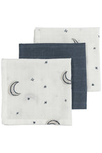 Load image into Gallery viewer, Hydrophilic Mouth Cloths Moon Indigo (3 pcs)