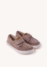 Load image into Gallery viewer, Barefoot Boat Shoes Sand & Navy