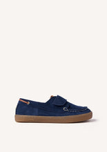 Load image into Gallery viewer, Barefoot Boat Shoes Sand & Navy