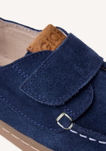 Load image into Gallery viewer, Barefoot Boat Shoes Sand & Navy