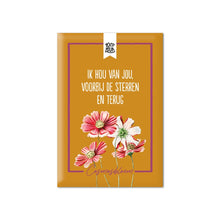 Load image into Gallery viewer, Bloemenzaadjes Ik Hou van Jou Cosmosbloem