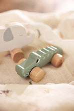 Load image into Gallery viewer, Wooden Crocodile on Wheels Jungle Jambo