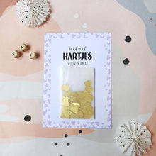 Load image into Gallery viewer, Ansichtkaart met Zakje Confetti Heel veel Hartjes voor Mama