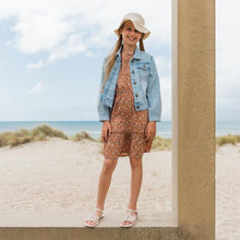 Load image into Gallery viewer, Dress Flowers Brown