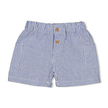 Load image into Gallery viewer, Short Stripe Chambray Seaside Happiness