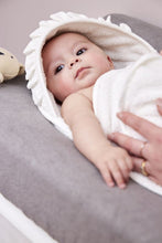 Load image into Gallery viewer, Hooded Towel Terry Ruffle Off-White