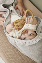 Load image into Gallery viewer, Hooded Towel Terry Ruffle Greige