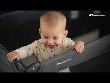 Load and play video in Gallery viewer, Travel Cot Mineral Graphite - Campingbed