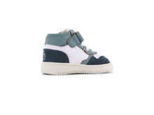 Load image into Gallery viewer, Baby Proof High Leather Sneaker Blue/Silver - BABY-PROOF®