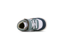 Load image into Gallery viewer, Baby Proof High Leather Sneaker Blue/Silver - BABY-PROOF®