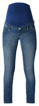Load image into Gallery viewer, Maternity Jeans over the belly Skinny Blue