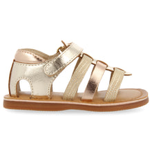 Load image into Gallery viewer, Sandal Metallic Gold Straps