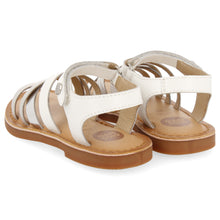 Load image into Gallery viewer, Sandal Metallic Strap Gold & White