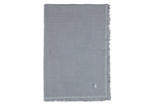 Load image into Gallery viewer, Blanket 75*100 Muslin Fringe Storm Grey