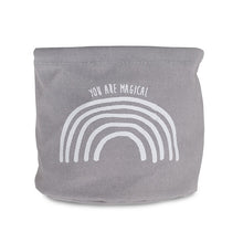 Load image into Gallery viewer, Nursery Basket Canvas Rainbow Grey